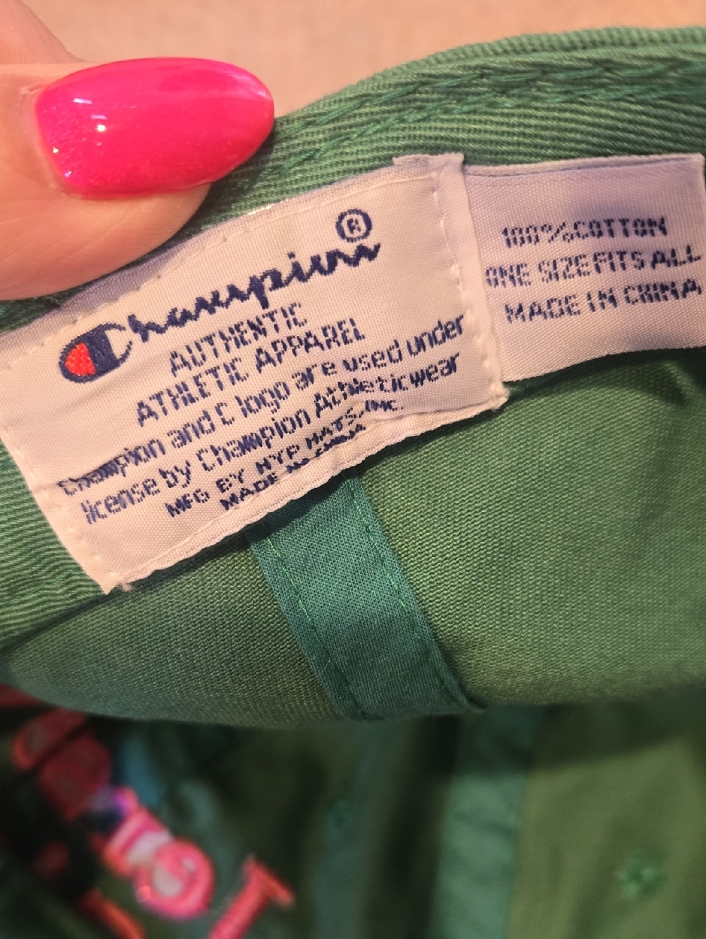 Champion Green "Jersey Girl" Embroidered Adjustable Hat - Picture 6 of 7